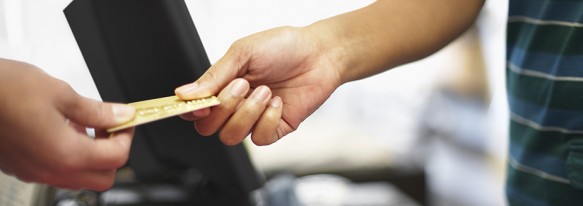 Woman Making a Credit Card Purchase