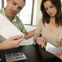 Couple at Home Organizing Finances