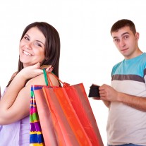 Woman who spends couple money